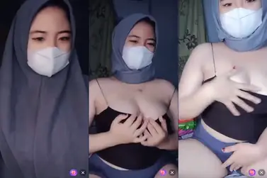 Hijabers Nakal Pamer Payudara Montok Pakai Masker